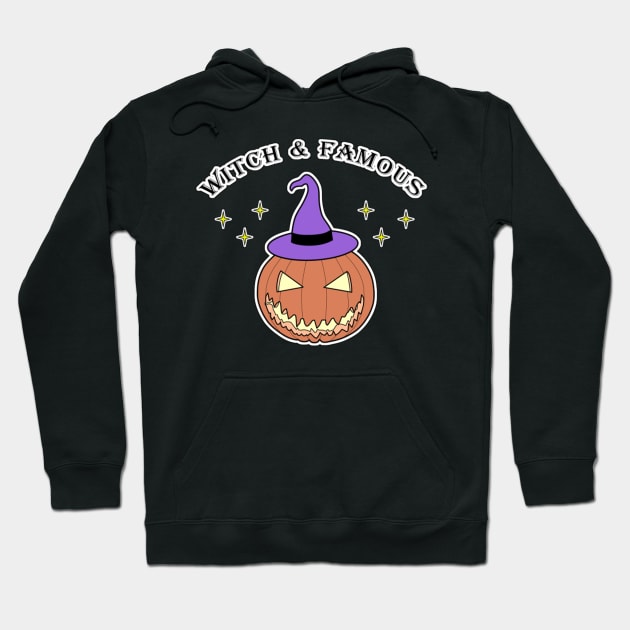 Trick or Treat Pumpkin Witch Hat Stars Hoodie by aaallsmiles